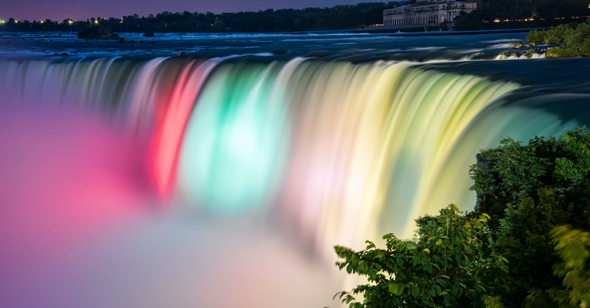 PR of Canada travelling to Cincinnati, layover at Detroit on a B1/B2 visa - Time Lapse Photography of Waterfalls