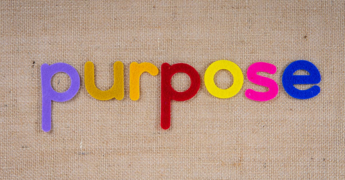 Questions on ESTA and business purpose - Colorful Cutouts Of The Word Purpose Questions on ESTA and business purpose - Colorful Cutouts Of The Word Purpose