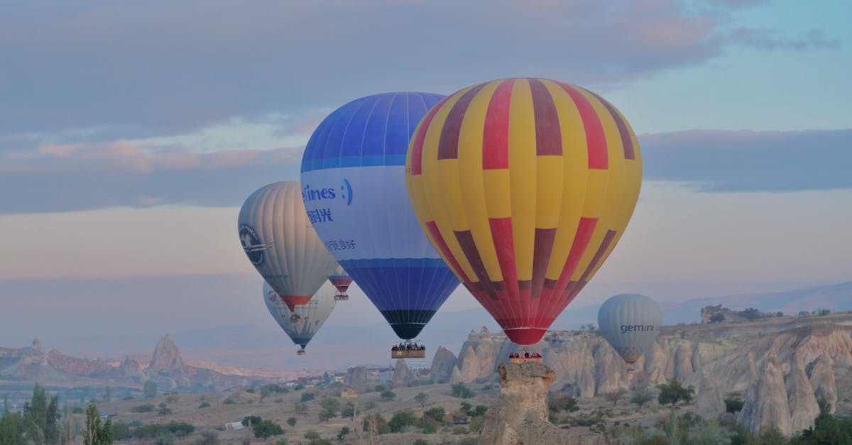 "EQP" on air ticket confirmation via a travel agency - Hot Air Balloons on Brown Field "EQP" on air ticket confirmation via a travel agency - Hot Air Balloons on Brown Field
