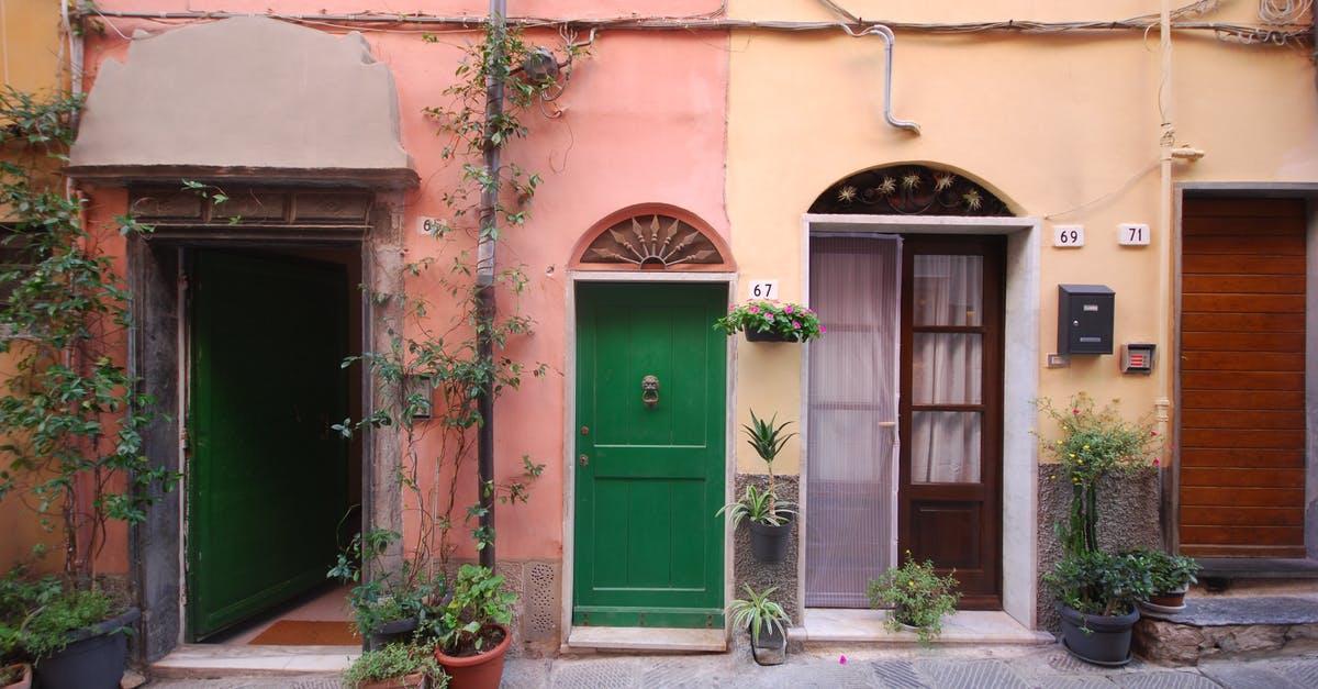 Renting an apartment in Bergamo, Italy - Front Doors on a Apartment Building