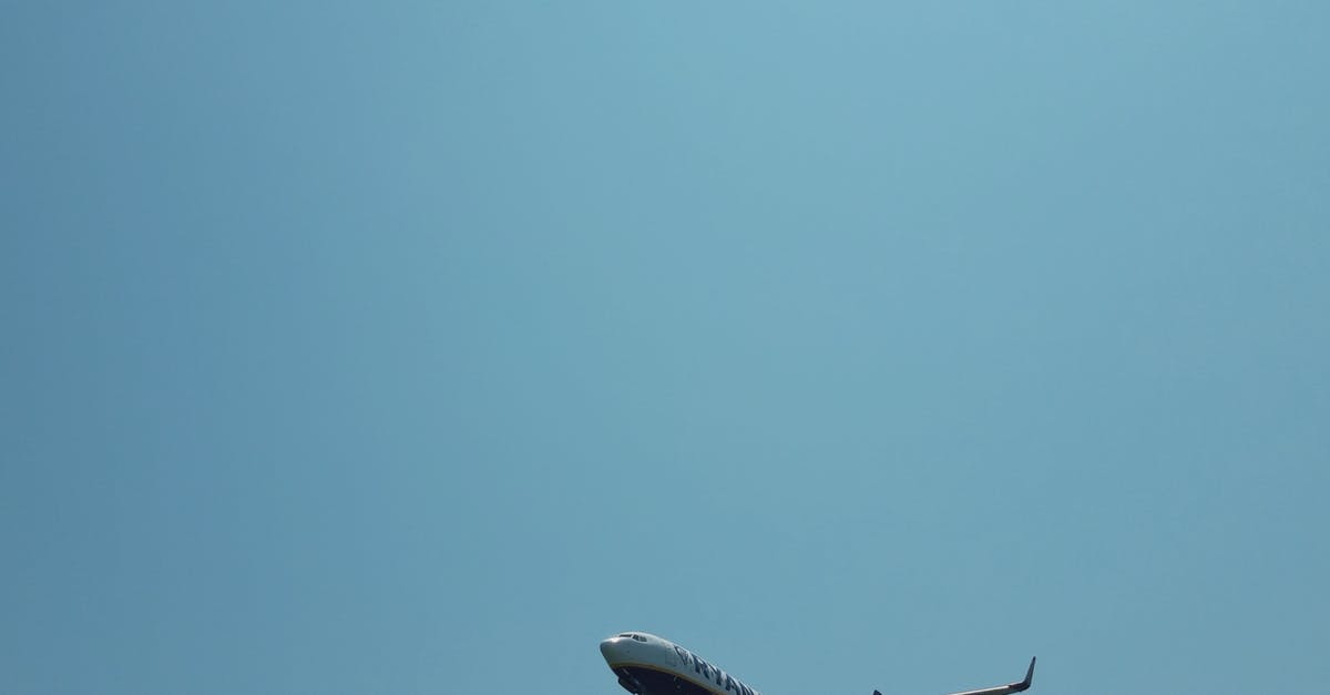 Ryanair COVID-19 cancellation and following flight - Airplane in Blue Sky Ryanair COVID-19 cancellation and following flight - Airplane in Blue Sky