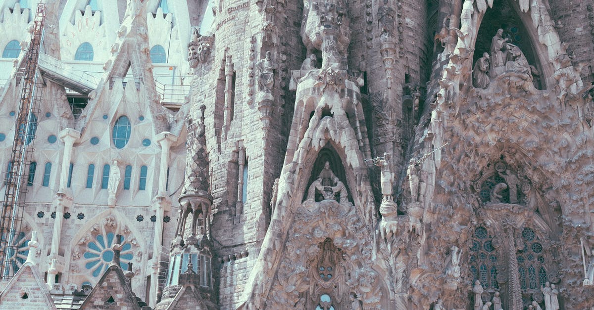 Schengen visa main destination (SPAIN) - Gothic styled catholic cathedral with sculptures and ornamental details Schengen visa main destination (SPAIN) - Gothic styled catholic cathedral with sculptures and ornamental details