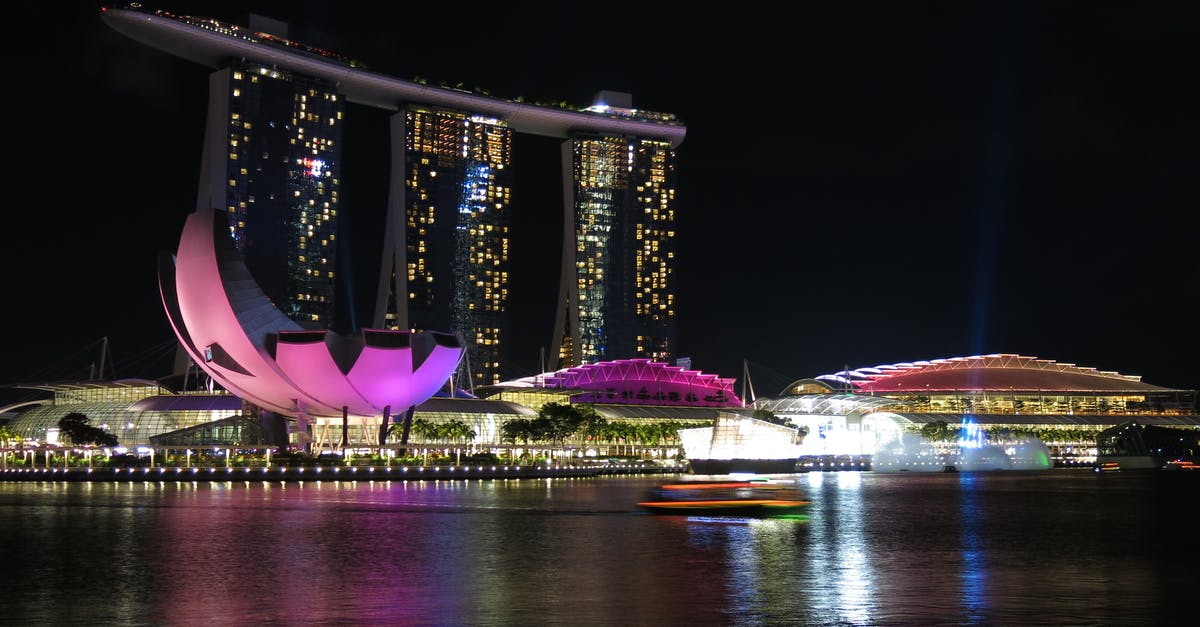 Singapore airport to hotel late at night - City Lit Up at Night Singapore airport to hotel late at night - City Lit Up at Night