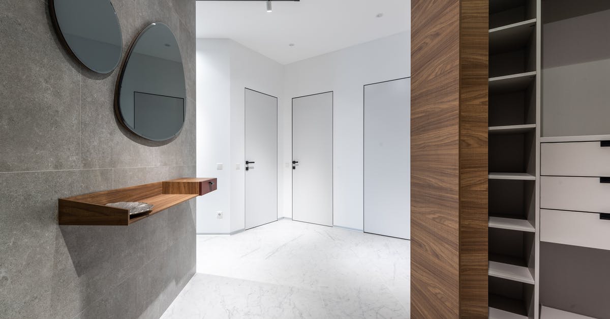 Single-entry D type entry visa (for getting residence permit) and staying in other Schengen countries - Interior of contemporary hall with mirrors and wooden shelf against big closet in spacious flat with doors and white walls Single-entry D type entry visa (for getting residence permit) and staying in other Schengen countries - Interior of contemporary hall with mirrors and wooden shelf against big closet in spacious flat with doors and white walls
