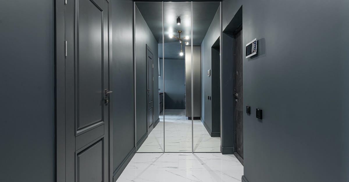 Single-entry D type entry visa (for getting residence permit) and staying in other Schengen countries - Corridor of modern apartment with doors and mirror Single-entry D type entry visa (for getting residence permit) and staying in other Schengen countries - Corridor of modern apartment with doors and mirror