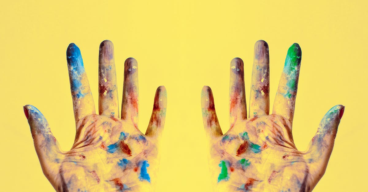 Slightly stained passport - Both Hands Stained With Paints Slightly stained passport - Both Hands Stained With Paints