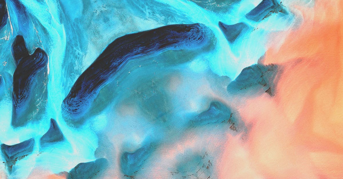 Smudged ink on visa sticker - Photo of Blue and Orange Abstract Painting Smudged ink on visa sticker - Photo of Blue and Orange Abstract Painting