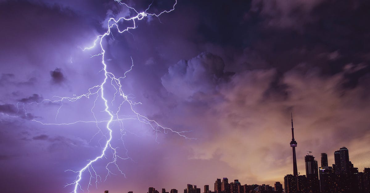 SNCF strike in June 2014 - Lightning and Gray Clouds SNCF strike in June 2014 - Lightning and Gray Clouds