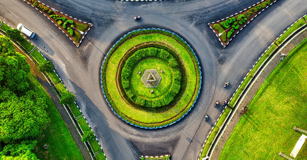 Spanish road users - Roundabouts - Aerial View Of Roundabout Spanish road users - Roundabouts - Aerial View Of Roundabout