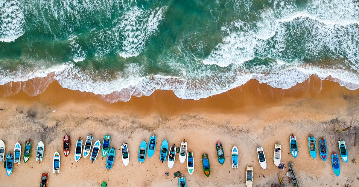 Sri Lanka as a tourist: Are there regions I should avoid? - Aerial Photography of Boats on Shore Sri Lanka as a tourist: Are there regions I should avoid? - Aerial Photography of Boats on Shore