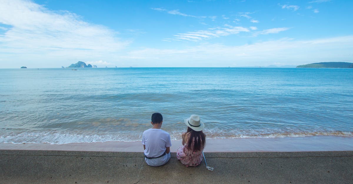 Thailand in October - Weather - Man and Woman Sitting on Seashore Thailand in October - Weather - Man and Woman Sitting on Seashore