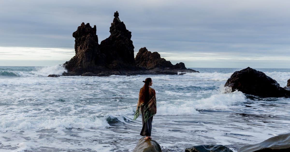 The Schengen zone and how to count the 90 days as a tourist after a long term visa [duplicate] - Unrecognizable female tourist standing on rocky coast