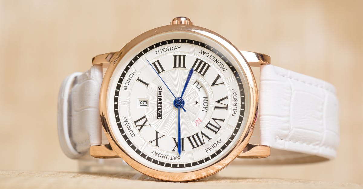 Time needed for PRG-FRA-JFK - White and Gold Analog Watch Time needed for PRG-FRA-JFK - White and Gold Analog Watch