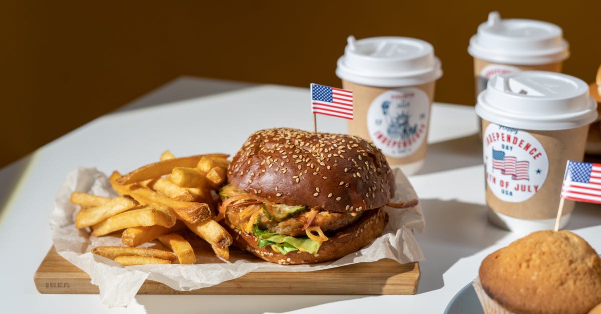 Tipping for takeout food in the USA - Burger and Fries With Coffee Tipping for takeout food in the USA - Burger and Fries With Coffee