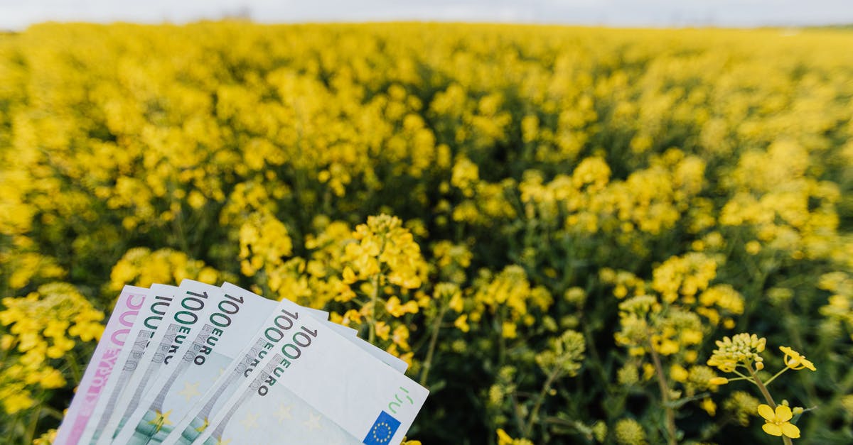toll cost for my trip [duplicate] - Various Russian paper banknotes located on picturesque view of bright blossom field on cloudy day