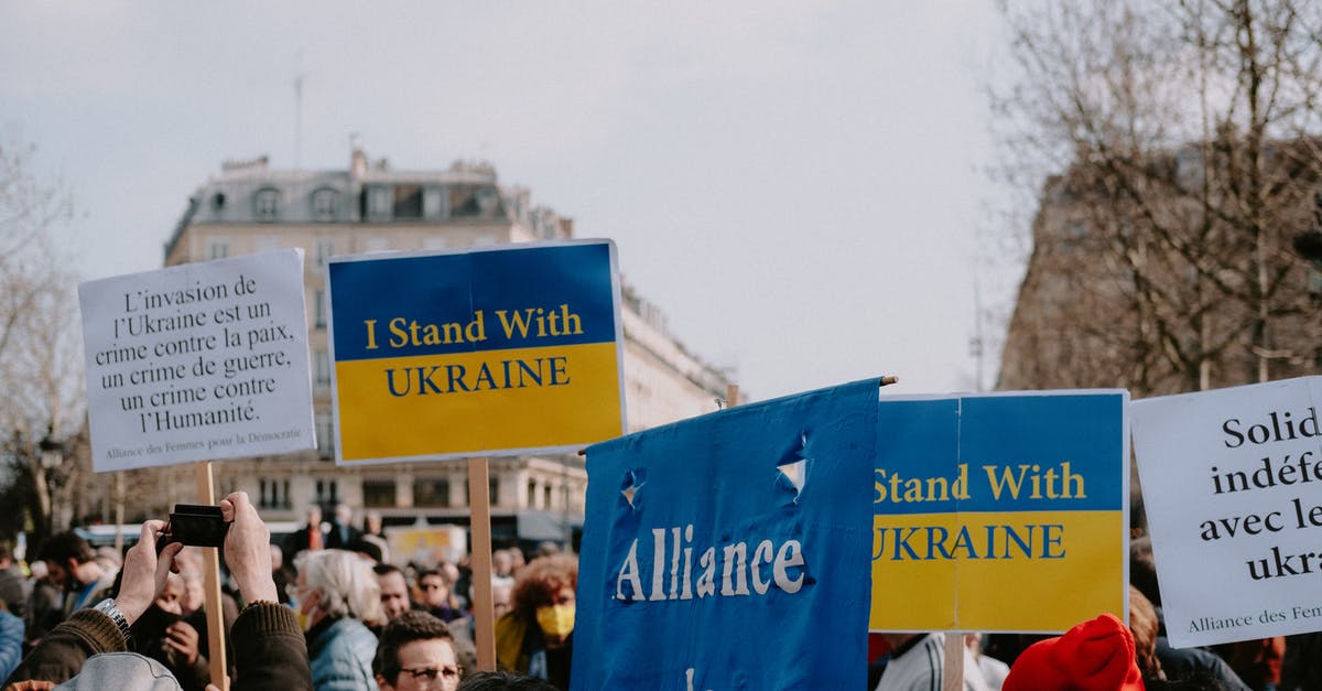Transit Visa for Ukraine - People on Protest Against War in Ukraine Transit Visa for Ukraine - People on Protest Against War in Ukraine