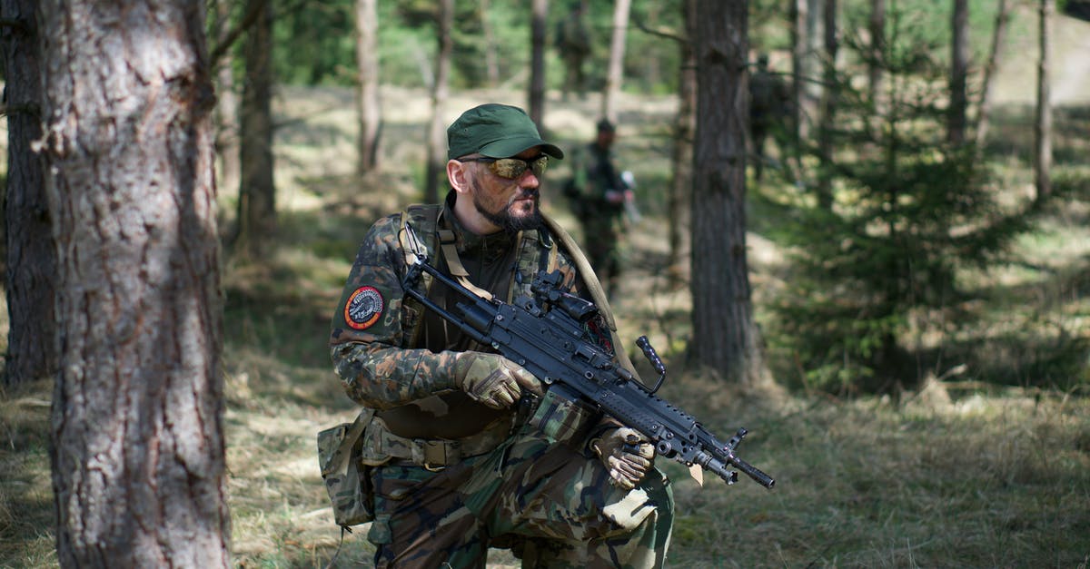 Transporting an airsoft gun from the US to Israel - Man in Green and Brown Camouflage Army Uniform Holding a Rifle Transporting an airsoft gun from the US to Israel - Man in Green and Brown Camouflage Army Uniform Holding a Rifle