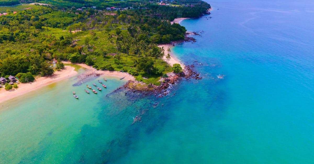 Travel from Krabi to Koh Yao Yai - Aerial Photo of Body of Water and Island Travel from Krabi to Koh Yao Yai - Aerial Photo of Body of Water and Island