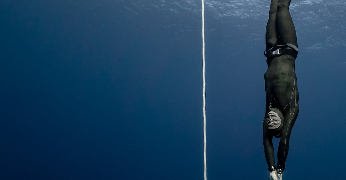 Travel insurance with a pre-existing condition - Full body of sporty male swimmer in black swimsuit diving in deep turquoise water of magnificent ocean Travel insurance with a pre-existing condition - Full body of sporty male swimmer in black swimsuit diving in deep turquoise water of magnificent ocean