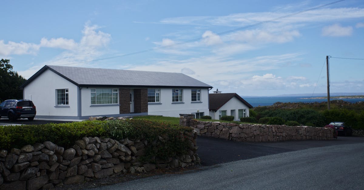 Travel purpose for a family member traveling with a student to Ireland - ocean, blue, house, sky, green, nature, stones, Ireland, life