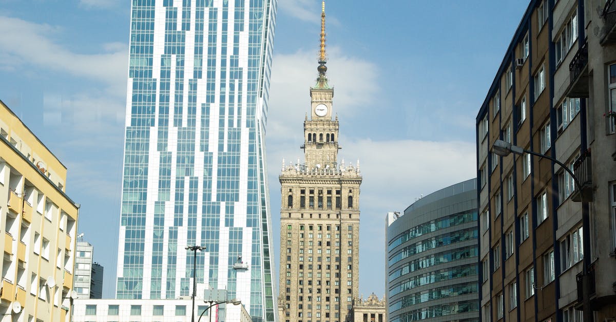Traveling from Warsaw to Kaliningrad - View of Skyscrapers in City Traveling from Warsaw to Kaliningrad - View of Skyscrapers in City