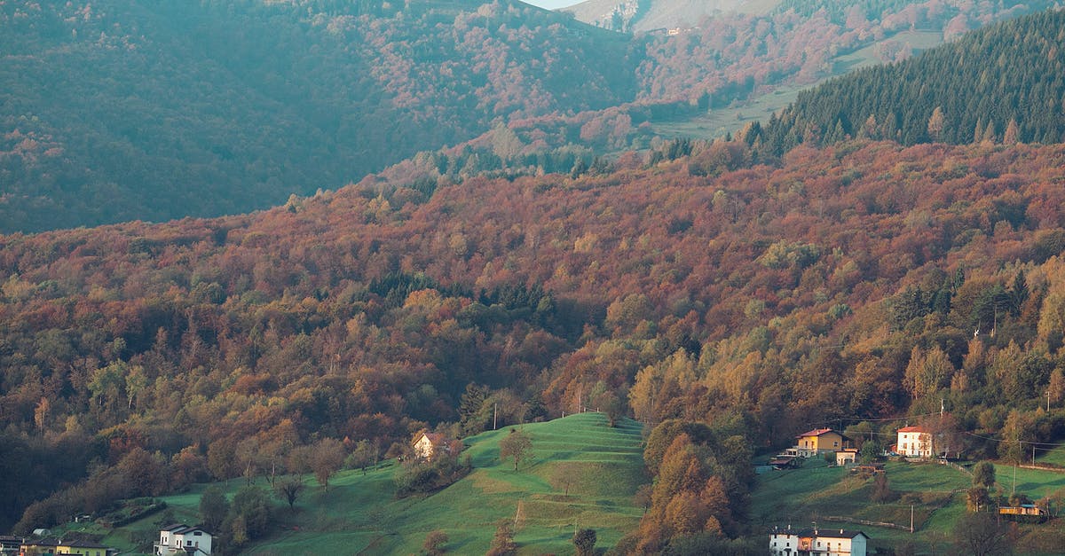 Traveling to the Schengen area with a UK visa-rejection stamp, as a citizen of an Annex II country - Drone view of peaceful valley covered with trees and small houses in mountainous area in daytime Traveling to the Schengen area with a UK visa-rejection stamp, as a citizen of an Annex II country - Drone view of peaceful valley covered with trees and small houses in mountainous area in daytime