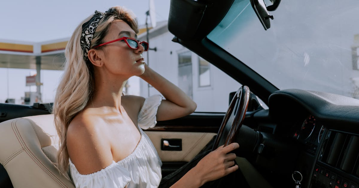 Traveling with Erlaubnisfiktion - A Woman Looking at Her Reflection on a Rear-view mirror Traveling with Erlaubnisfiktion - A Woman Looking at Her Reflection on a Rear-view mirror