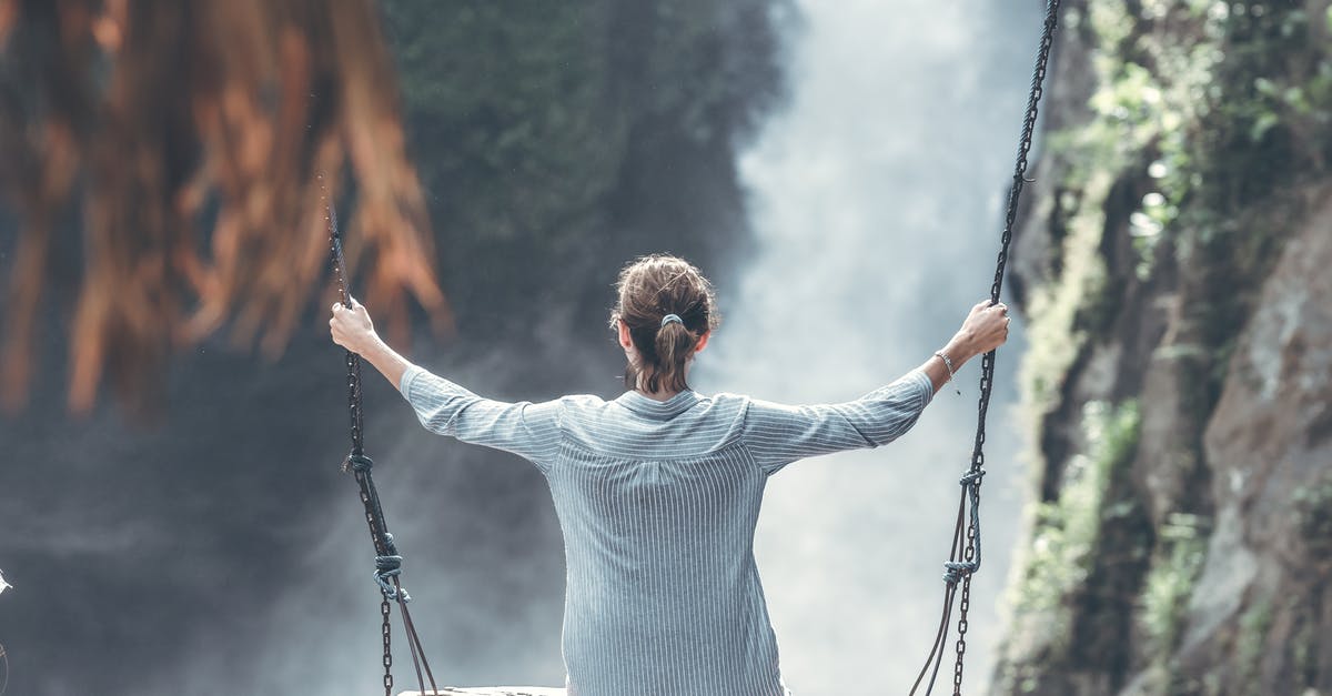 Travelling to Indonesia. Can I bring a vacuum cleaner? - Woman Riding Big Swing in Front of Waterfalls Travelling to Indonesia. Can I bring a vacuum cleaner? - Woman Riding Big Swing in Front of Waterfalls