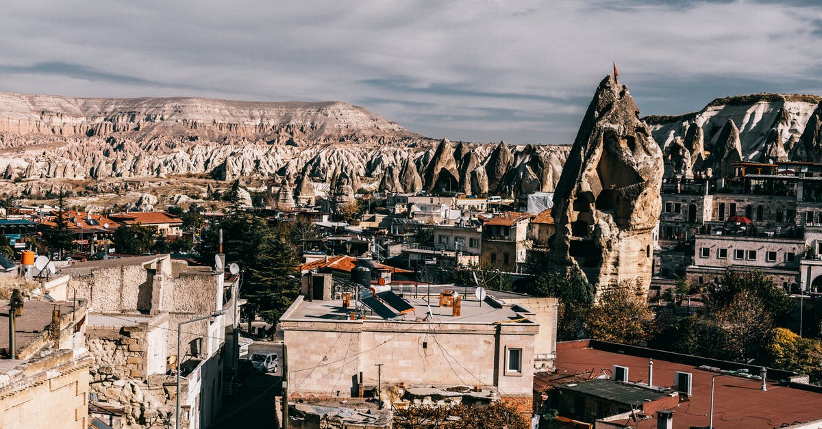Travelling with Swiss Residence Permit -from Turkey to Belgium - Aged stone buildings surrounded by rocky formations located in old region of Turkey Travelling with Swiss Residence Permit -from Turkey to Belgium - Aged stone buildings surrounded by rocky formations located in old region of Turkey