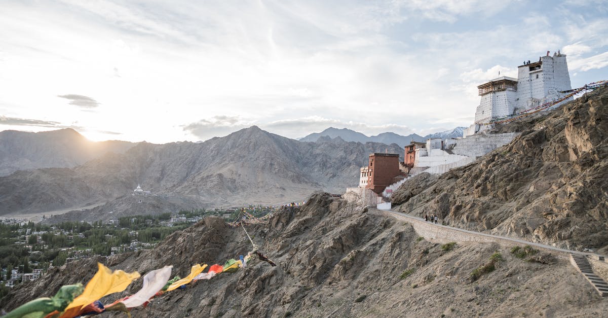 Trekking in Leh / Ladakh, India in January - Namgyal Tsemo Monastery under a Cloudy Sky Trekking in Leh / Ladakh, India in January - Namgyal Tsemo Monastery under a Cloudy Sky