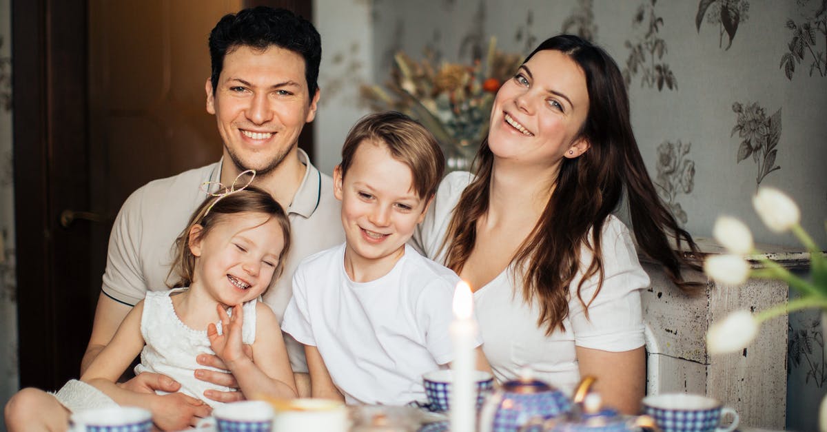 UK Standard Visitor visa for wife and 3-year-old daughter [closed] - Loving family laughing at table having cozy meal