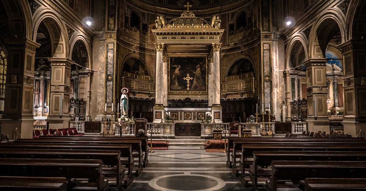 Unbookable column of seats on 777-200 - Cathedral Interior Religious With Benches Empty in Back Unbookable column of seats on 777-200 - Cathedral Interior Religious With Benches Empty in Back