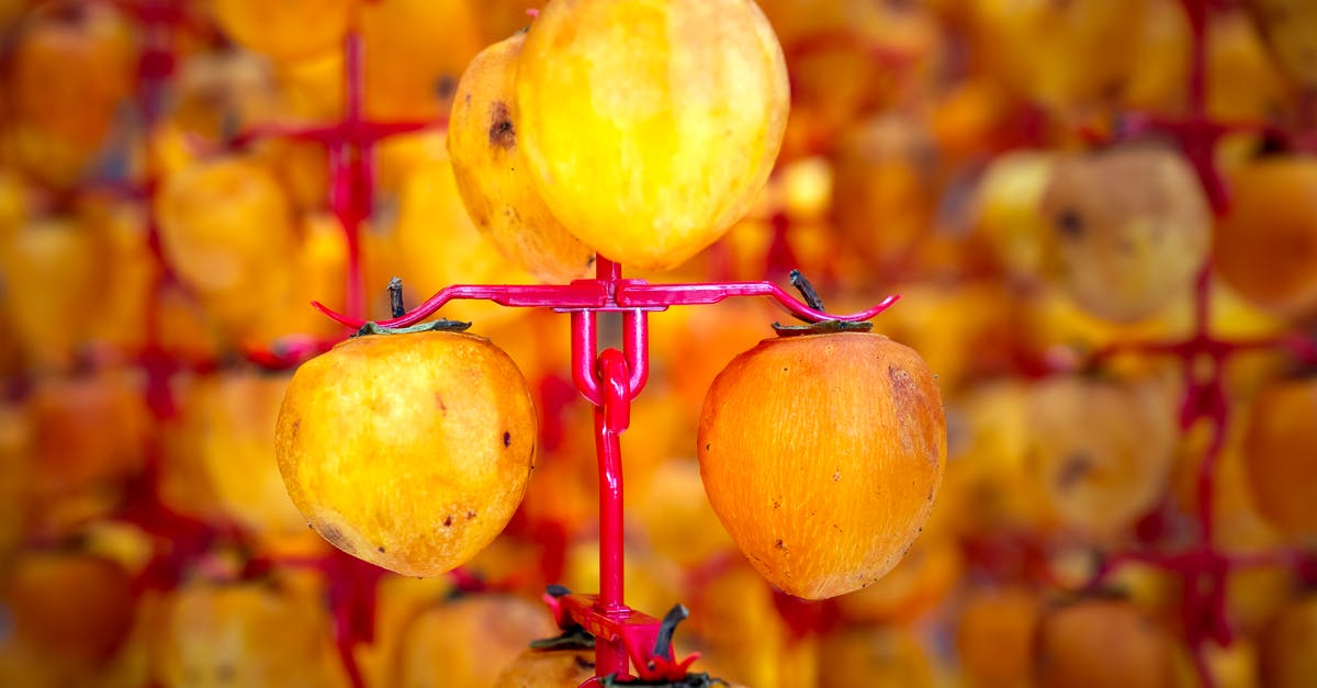 Unique/exotic Japanese food? - Metal construction with persimmons sun drying in village Unique/exotic Japanese food? - Metal construction with persimmons sun drying in village