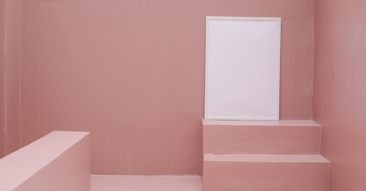 US Passport - Laminated Photo has a white blemish - Empty frame placed on staircase in room with pink walls US Passport - Laminated Photo has a white blemish - Empty frame placed on staircase in room with pink walls
