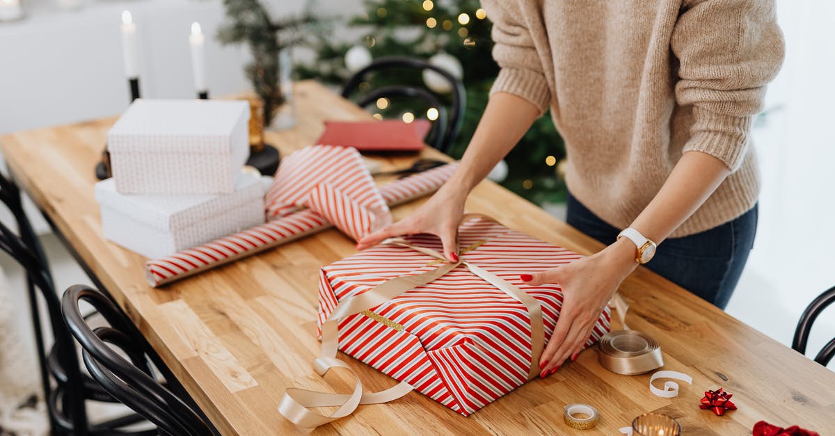 US visitor with gifts over $100. How much hassle? - Woman Packing Christmas Presents on Table