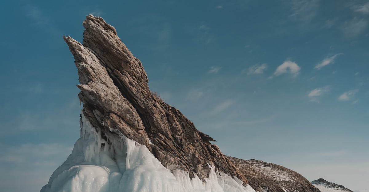 USA I94 validity after entry/exit via air then entry/exit via land [duplicate] - Rock with ice under cloudy sky in wintertime