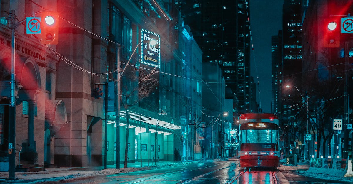 Vancouver to Toronto by train in December: How warm is the cabin? - Red Bus on Road during Night Time