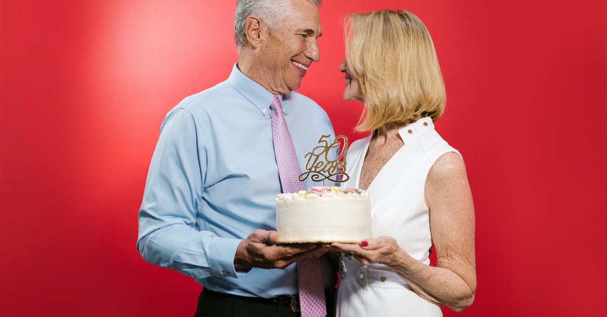 Visa for 6 year old [closed] - A Happy Elderly Couple Holding a Cake