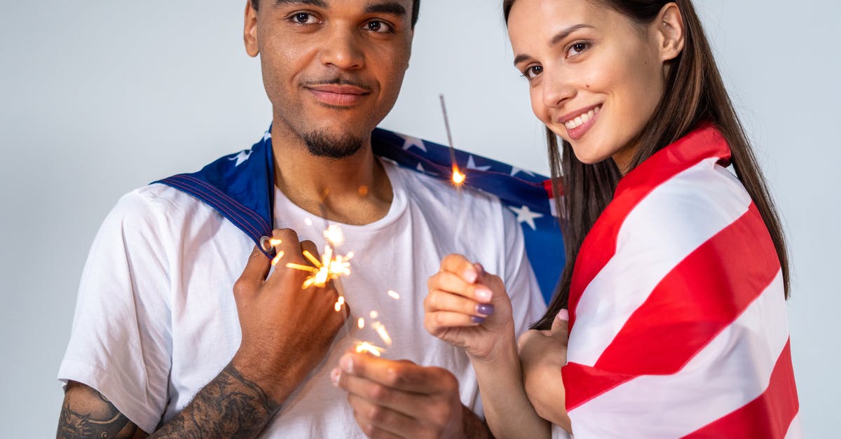 Visa rules for South African nationals transiting through the US? [duplicate] - Couple Celebrating the 4th of July