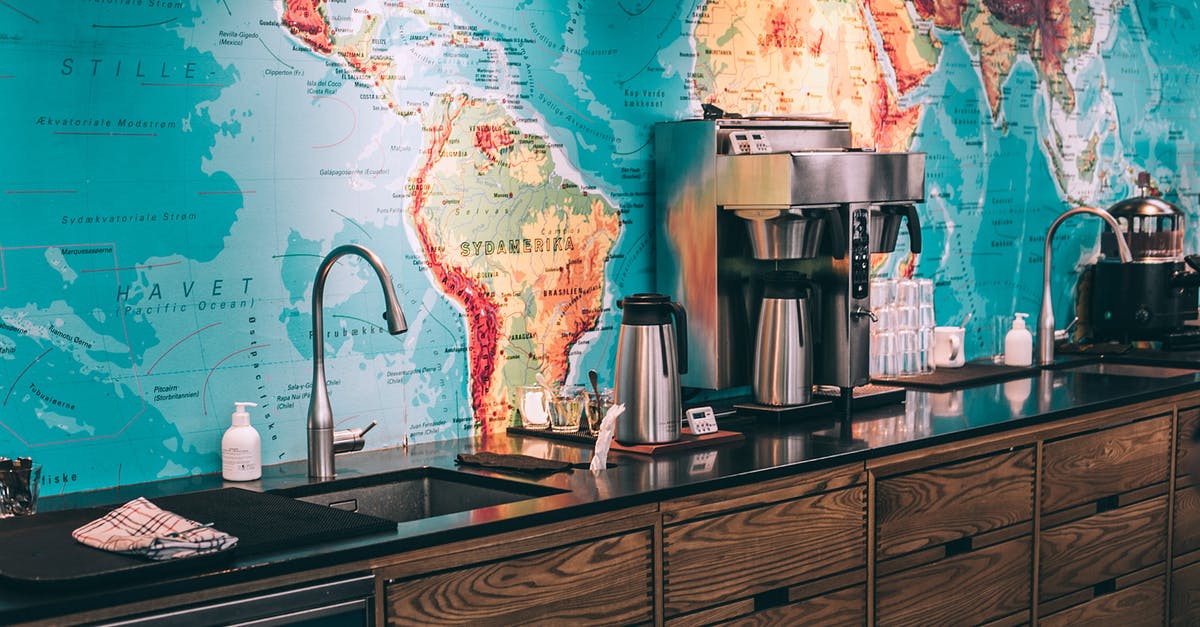 Visited places map generator - by regions - Kitchen interior in modern cafe Visited places map generator - by regions - Kitchen interior in modern cafe
