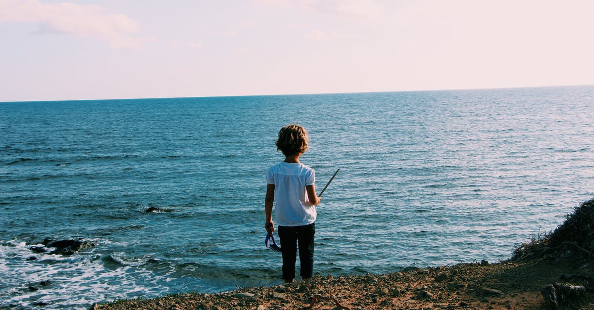 Visiting Canada by land and back - Child on Shoreline Visiting Canada by land and back - Child on Shoreline