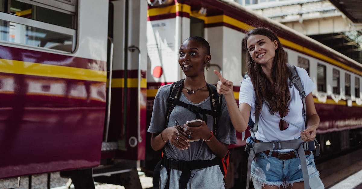 Visiting Rocamadour, France by train - Women Travelers Visiting City with Backpacks near Train Visiting Rocamadour, France by train - Women Travelers Visiting City with Backpacks near Train
