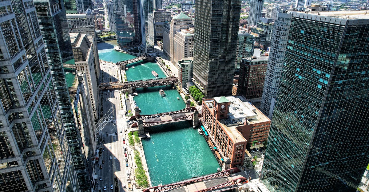 Visiting someone in the US - Chicago River Aerial Visiting someone in the US - Chicago River Aerial