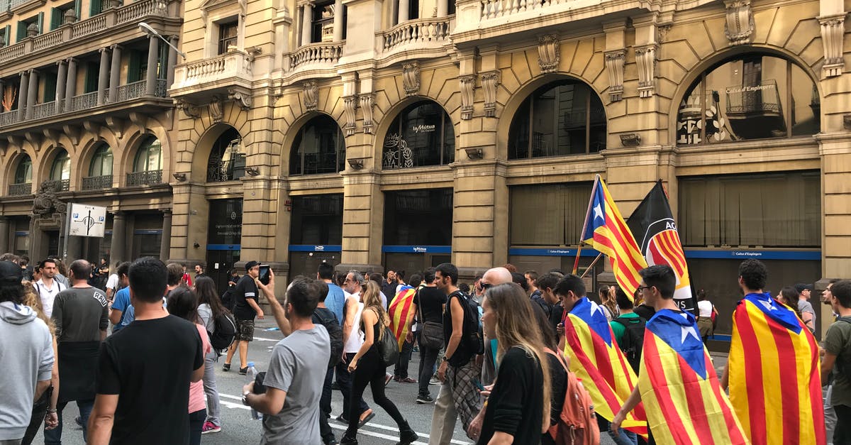 Walking on a road in Spain - People Walking on the Street Walking on a road in Spain - People Walking on the Street