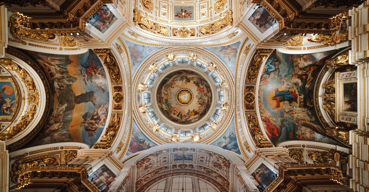What are the cheapest trains from Helsinki to Saint Petersburg? - Painted majestic ceiling of ornamental cathedral What are the cheapest trains from Helsinki to Saint Petersburg? - Painted majestic ceiling of ornamental cathedral