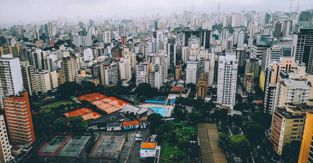 What are the rules for changing after swimming in appartment complex pool in US [closed] - Skyscraper facades in modern city under foggy sky
