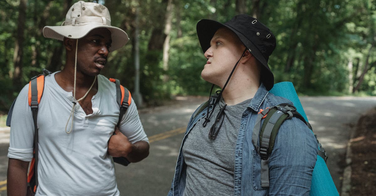 What dialect of Spanish do the locals speak in Panama City? - Young multiethnic backpackers in casual apparel looking at each other while speaking on countryside roadway near forest What dialect of Spanish do the locals speak in Panama City? - Young multiethnic backpackers in casual apparel looking at each other while speaking on countryside roadway near forest