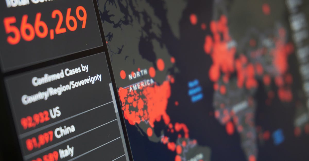What is a global number? - Blurred world map with total number of people infected by coronavirus and statistics of various countries What is a global number? - Blurred world map with total number of people infected by coronavirus and statistics of various countries