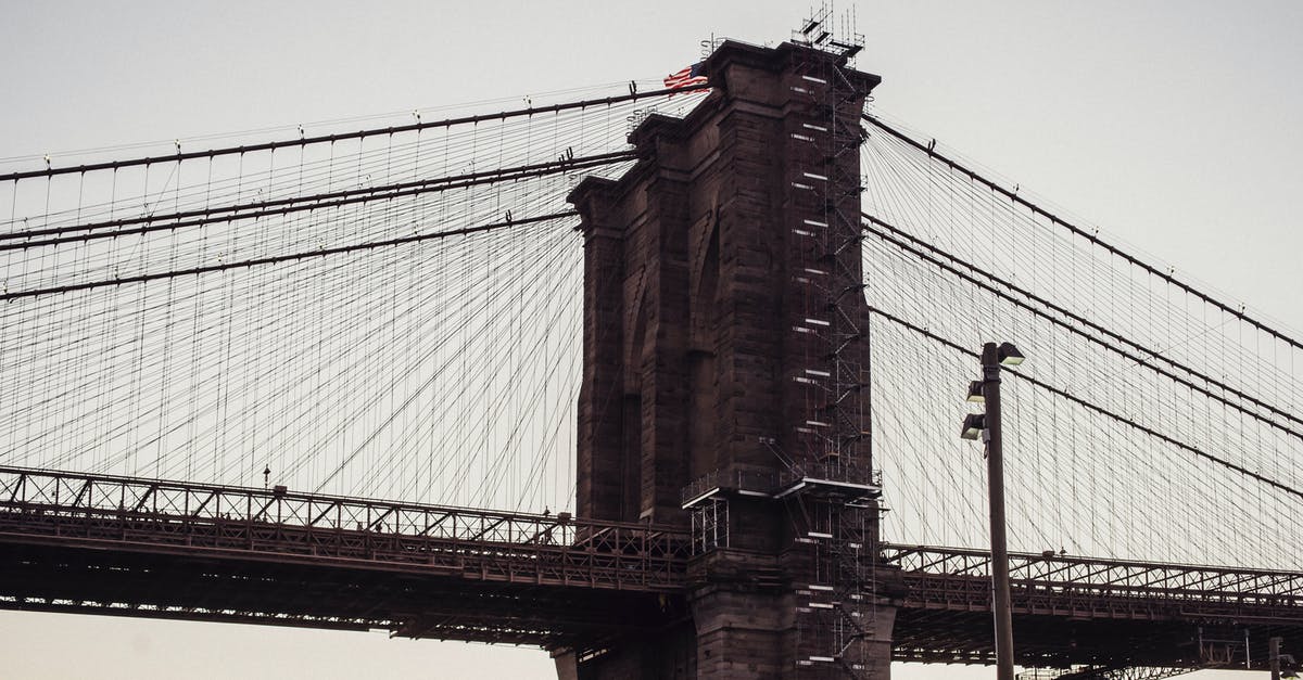 What is the best way to get from the airport to center of Buenos Aires? - From below of brick elements on structure with cables on Brooklyn bridge against clear sky What is the best way to get from the airport to center of Buenos Aires? - From below of brick elements on structure with cables on Brooklyn bridge against clear sky