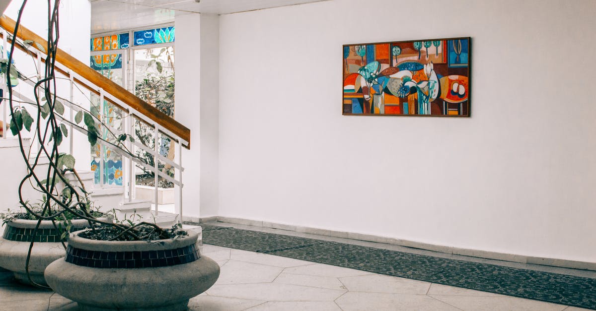 What is the purpose of this cage on the wall of hotel room? - Orange and Blue Abstract Painting What is the purpose of this cage on the wall of hotel room? - Orange and Blue Abstract Painting